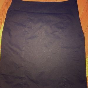 Fully lined black skirt